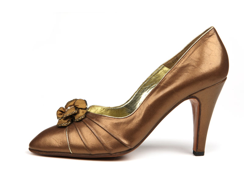 bronze colored shoes