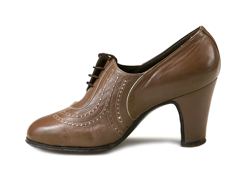 Shoe-Icons / Shoes / Brown Front Lacing Shoe, Decorated with ...