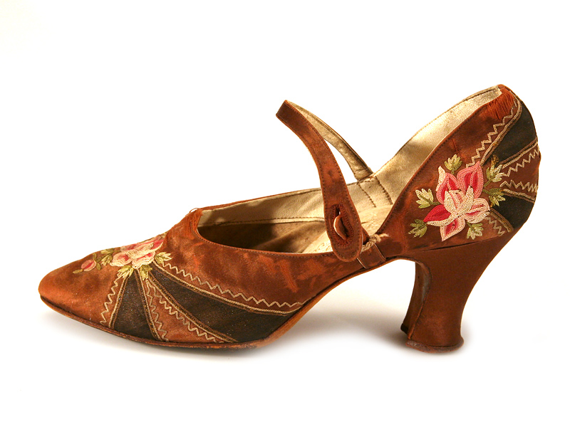 copper color shoes