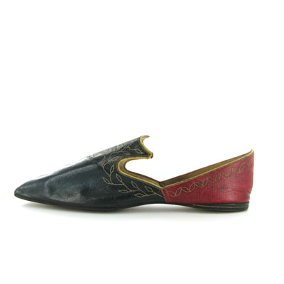 Shoe-Icons / Shoes / A Pair of Deep Blue-green and Red Morocco Leather ...