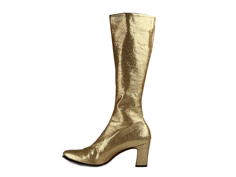 Shoe-Icons / Shoes / Gold lame go-go boots.