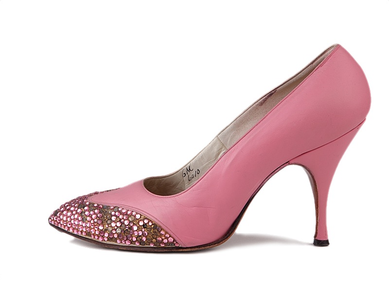 Shoe-Icons / Shoes / Pink leather stilettos, decorated with pink ...