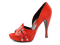 Shoe-Icons / Shoes / Red stiletto platform shoes with decorative straps ...