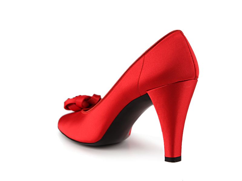 Shoe-Icons / Shoes / Medium hight heels pumps with red satin upper ...