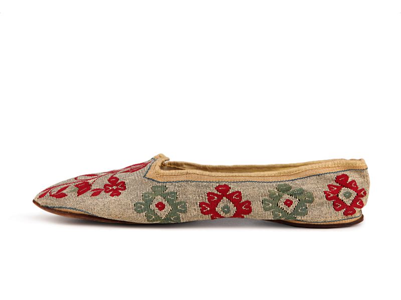 Shoe-Icons / Shoes / Tapestry weave straight slippers with square toe ...