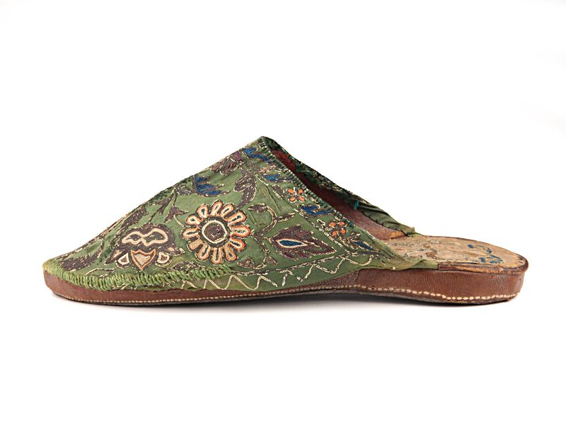 Shoe-Icons / Shoes / Men's leather mules with green satin upper ...