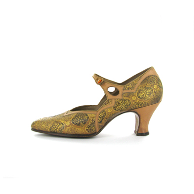 Shoe-Icons / Shoes / Louis heels strap pumps with gold printed leather ...