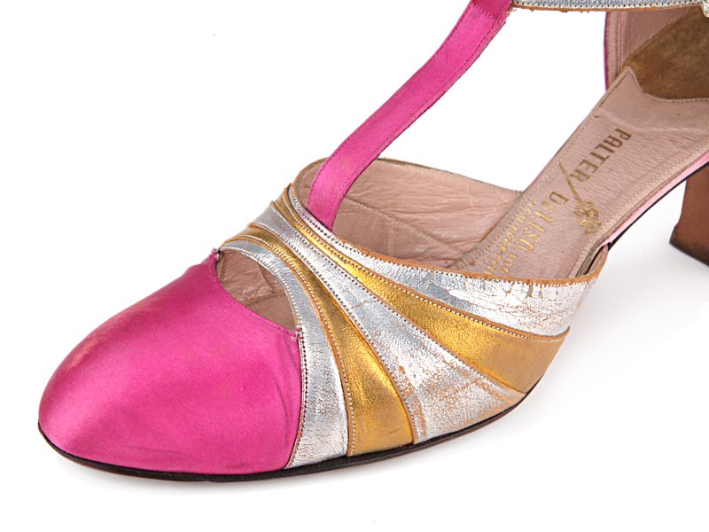 Shoe-Icons / Shoes / T-strap D'orsay shoes with fuchsia satin upper ...