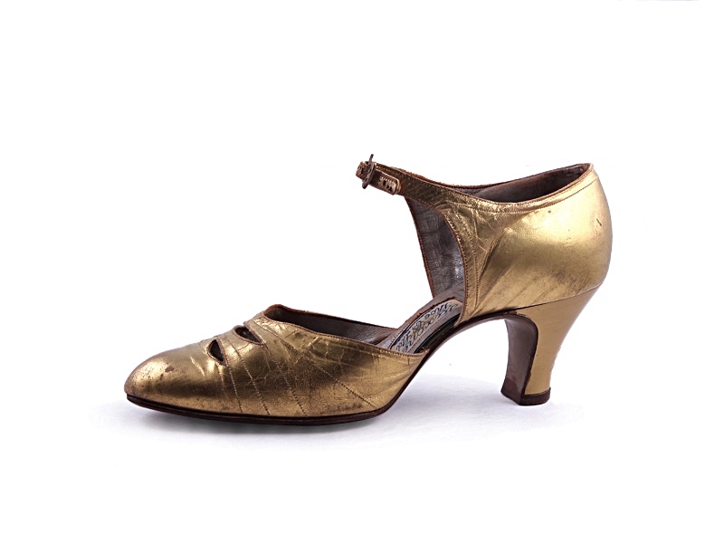 Shoe-Icons / Shoes / French gold deco shoes with the over the instep ...