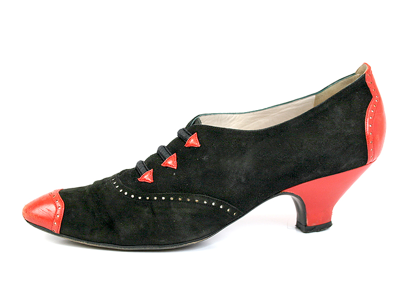 Shoe-Icons / Shoes / Black Suede Shoes with Red Leather Heels and ...